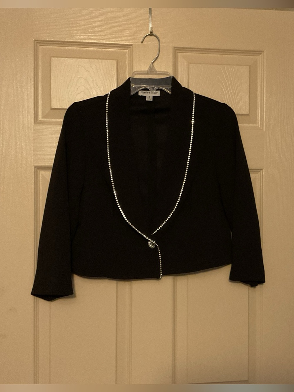 Shelby & Palmer Women’s Blazer Small Black Long Sleeve 1 button.